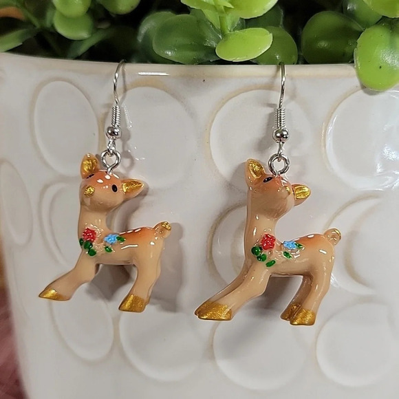 🔥LAST PAIR🔥 FAIRYTALE FAWN Earrings - Picture 3 of 7